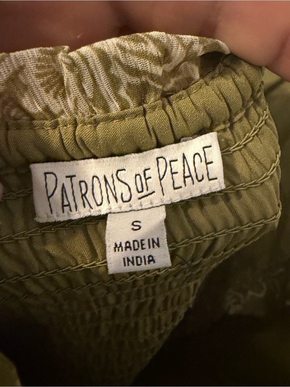 Patrons of Peace Olive Paisley Maxi Dress with Spaghetti Straps - Picture 3 of 3
